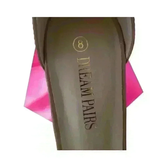 DREAM PAIRS Women's Chunk Low Heel Pump Sandals Size 8 - Picture 5 of 8